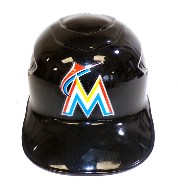 Marlins Minors Team Used Rawlings Coaches Black Skull Cap Size 7 1/4 DM93092