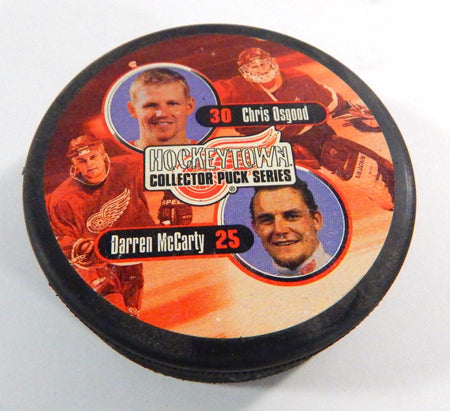 1999-2000 Hockeytown Collector Puck Series Chris Osgood/Darren McCarty