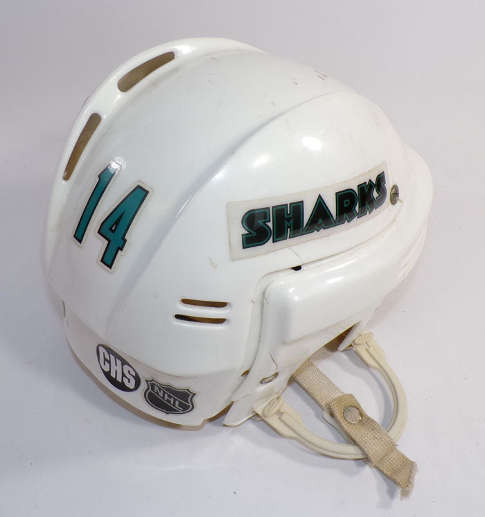 Patrick Marleau San Jose Sharks White Away Bauer Helmet 1999 Stanley Cup Playoff