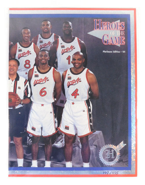 1996 Heroes of the Game Platinum Edition #44 Team USA on Cover w/Red Border