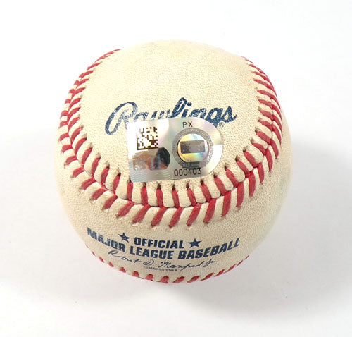 Miami Marlins at Colorado Rockies Game-Used Baseball 8-28-24 Bride/Freeland COA