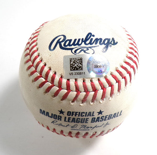 7-25-23 Rockies @ Nationals Game-Used Ball Ryan McMahon/Trevor Williams COA