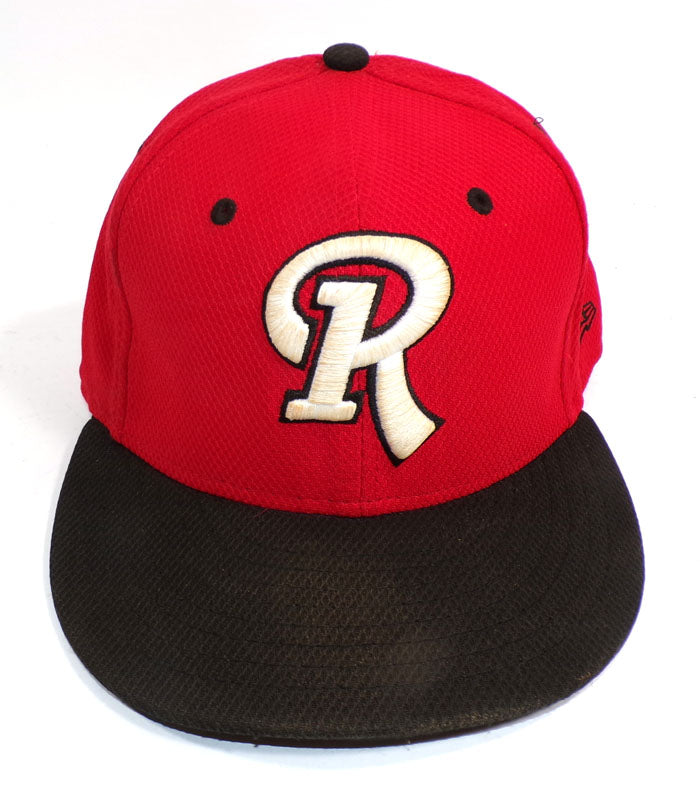 2014 Rochester Red Wings Eric Fryer #25 ML Game-Worn White "R" Logo Size 7 1/4