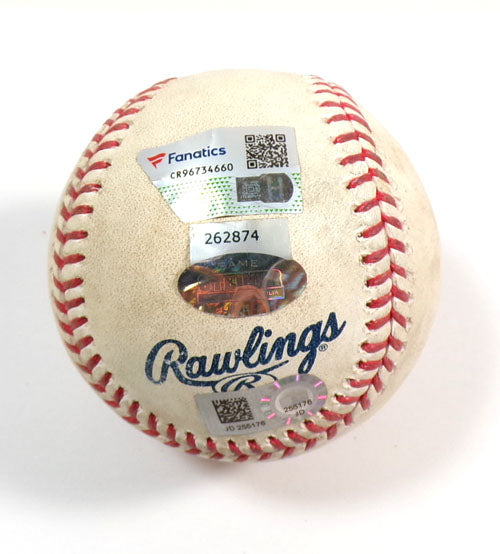 Game-Used Baseball May 27, 2018 Los Angeles Angels at NY Yankees COA JD255176