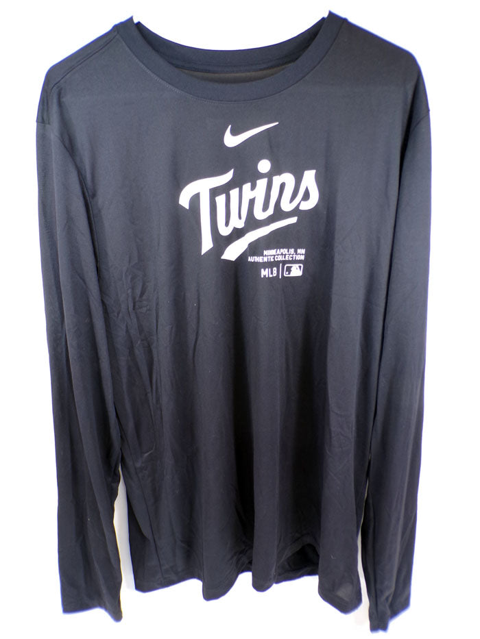 2024 Brooks Lee Minnesota Twins Player-Worn Navy Long Sleeve Shirt Size XL COA
