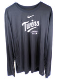 2024 Brooks Lee Minnesota Twins Player-Worn Navy Long Sleeve Shirt Size XL COA