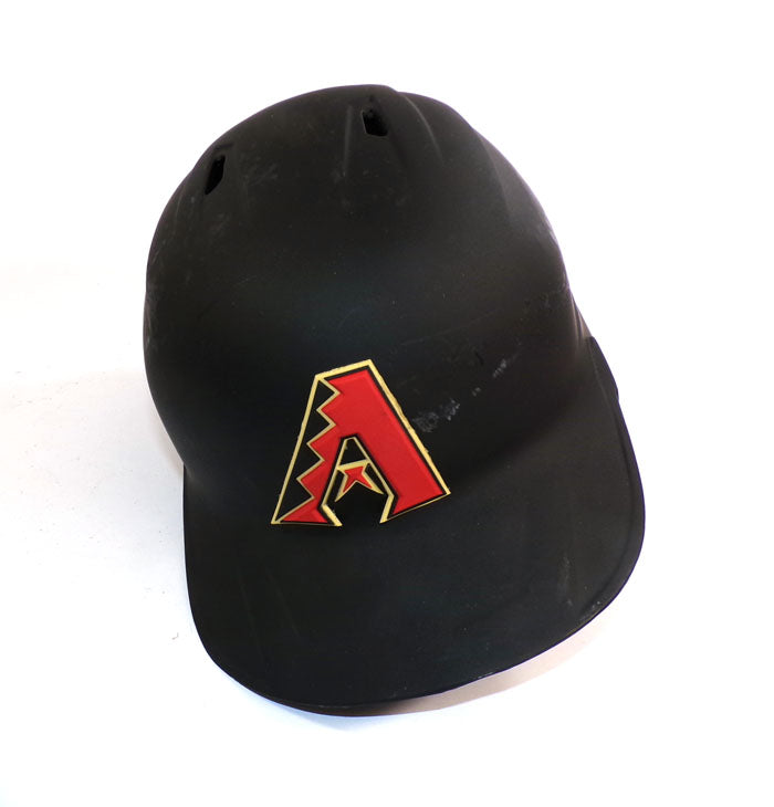 2018 Diamondbacks Game-Used Matte Black Rawlings RH Batting Helmet Size 7