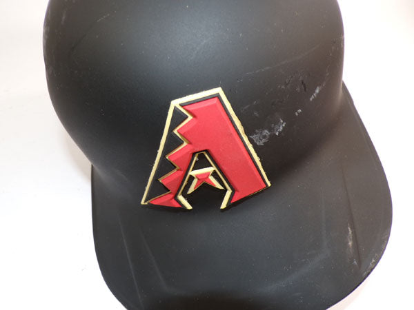 2018 Diamondbacks Game-Used Matte Black Rawlings RH Batting Helmet Size 7 Pic2