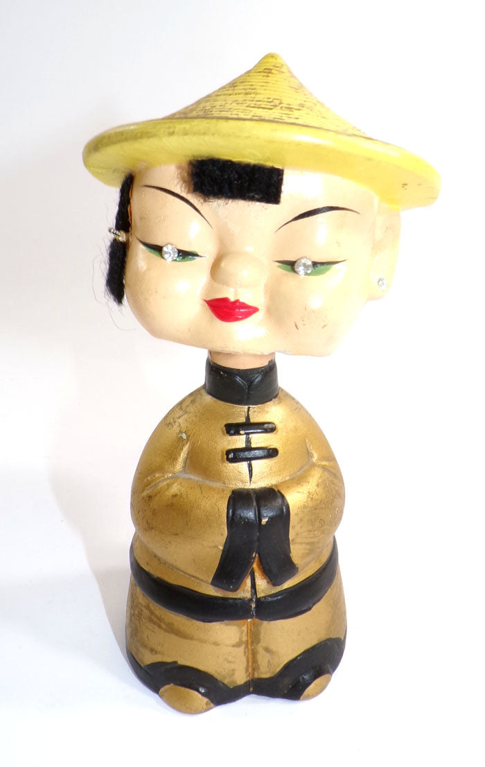 Vintage Asian Girl Nodder Bobblehead 6 1/4" Tall Pic2