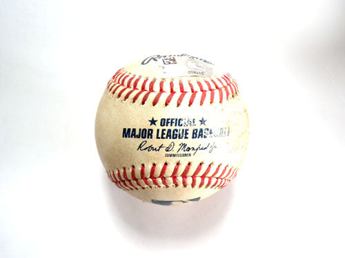 8-10-24 Atlanta Braves @ Rockies Game-Used Baseball Sam Hilliard/Aaron Bummer Pic2