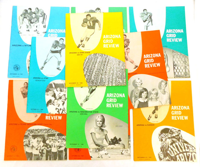 Lot of (10) Different 1966 & 1967 Arizona College Football Programs