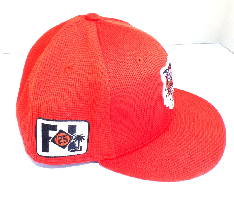 2025 Detroit Tigers Team Issued New Era Spring Training Cap Orange COA PX079029 Pic2