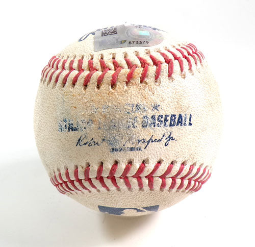 Milwaukee Brewers @ Rockies Game-Used Ball 7-3-24 Aaron Schunk(GO)/Colin Rea COA Pic2