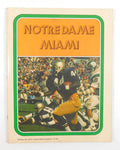 1974 Miami Florida at Notre Dame College Football Program 10/26/74