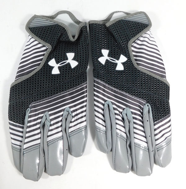 New Under Armour UA BLITZ II Gray Football Receiver Gloves Size XXXL