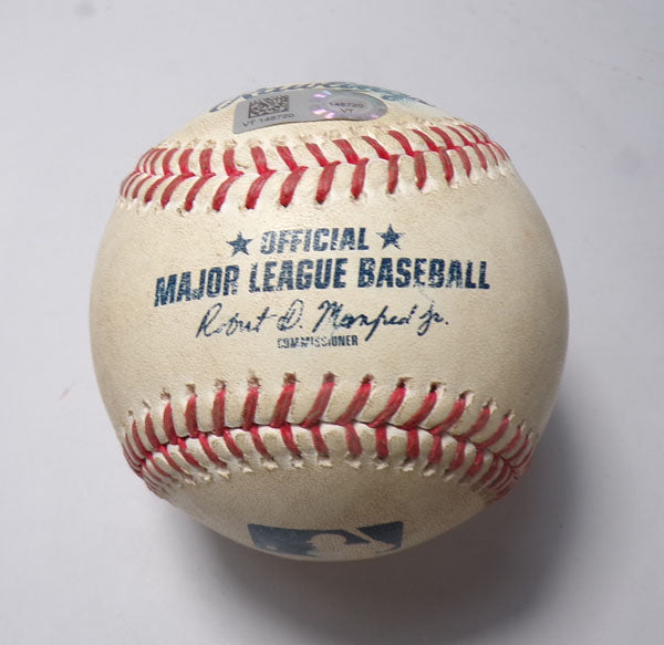 Padres @ Nationals 5-23-23 Game-Used Ball Keibert Ruiz (SO) /Yu Darvish COA Pic2