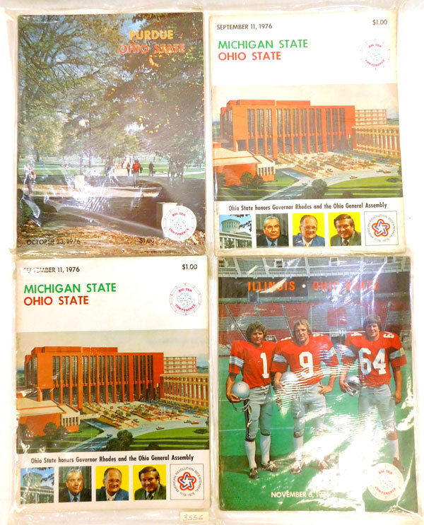 Lot of (4) Assorted Ohio State College Football Programs