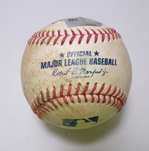 Atlanta Braves @Rockies Game-Used Baseball 8-9-24 Brendan Rodgers/A.J. Minter Pic2