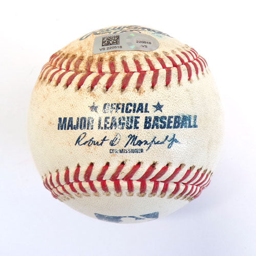 8-19-23 Phillies @ Nationals Game-Used Baseball Riley Adams RBI Double Pic2