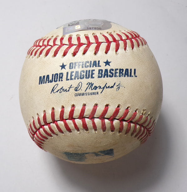 LA Dodgers @ Nationals 9-8-23 Game-Used Ball Amed Rosario/Mackenzie Gore COA Pic2
