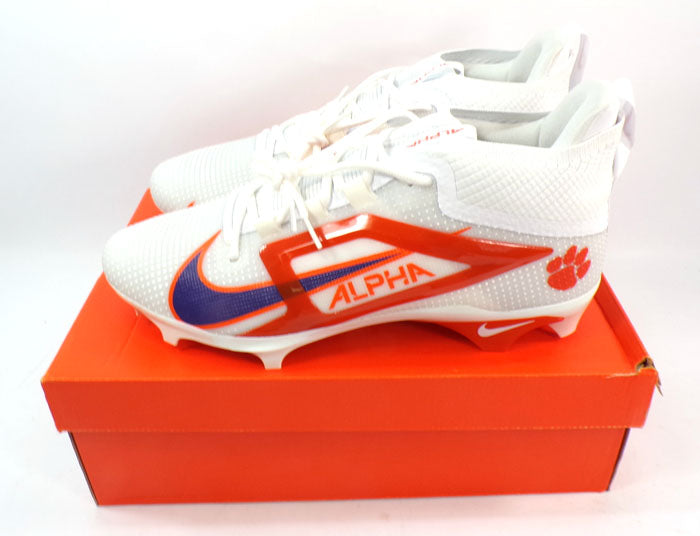 Nike Alpha Menace Elite 4 Promo Clemson Tigers Mens Size 12.5 Wide #HF3437 102 Pic2