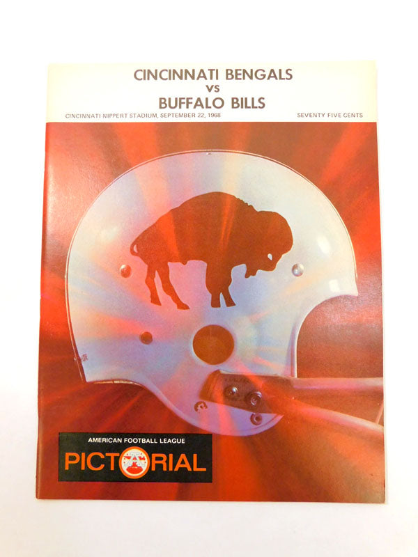 1968 Buffalo Bills at Cincinnati Bengals AFL Football Program 9/22/68