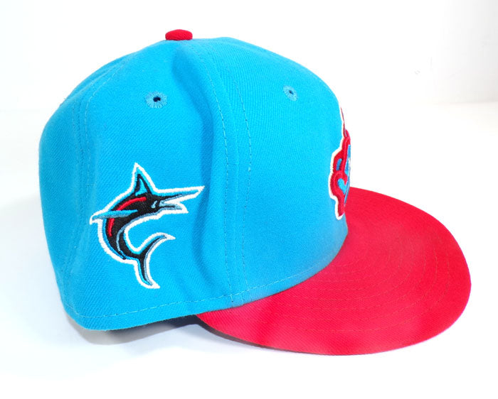 2021 Anthony Bass #52 Marlins Game Used 7-Games City Connect Cap COA Pic2