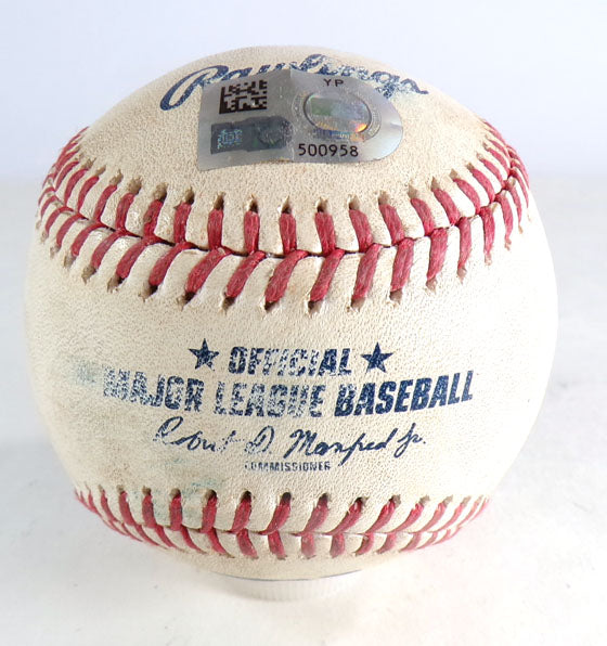 Mets @ Marlins 5-19-24 Game-Used Ball Omar Narvaez (Singles) F. Lindor/Sanchez Pic2