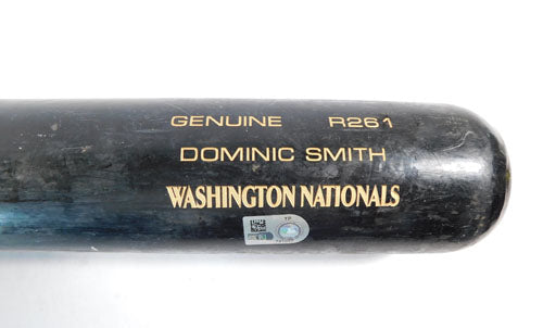 2023 Dominic Smith Washington Nationals Game Used LS R261 Bat COA Pic2