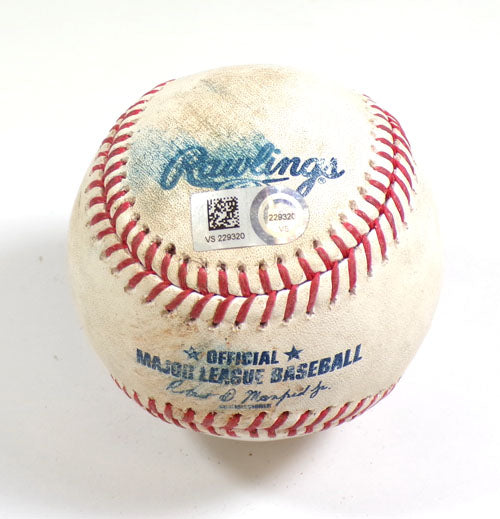 Rockies @ Nationals 7-24-23 Game-Used Ball Ruiz (PO) Kauffmann/Smith(HBP) COA