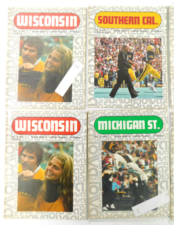 Lot of (8) Assorted 1975 Iowa College Football Programs Pic2