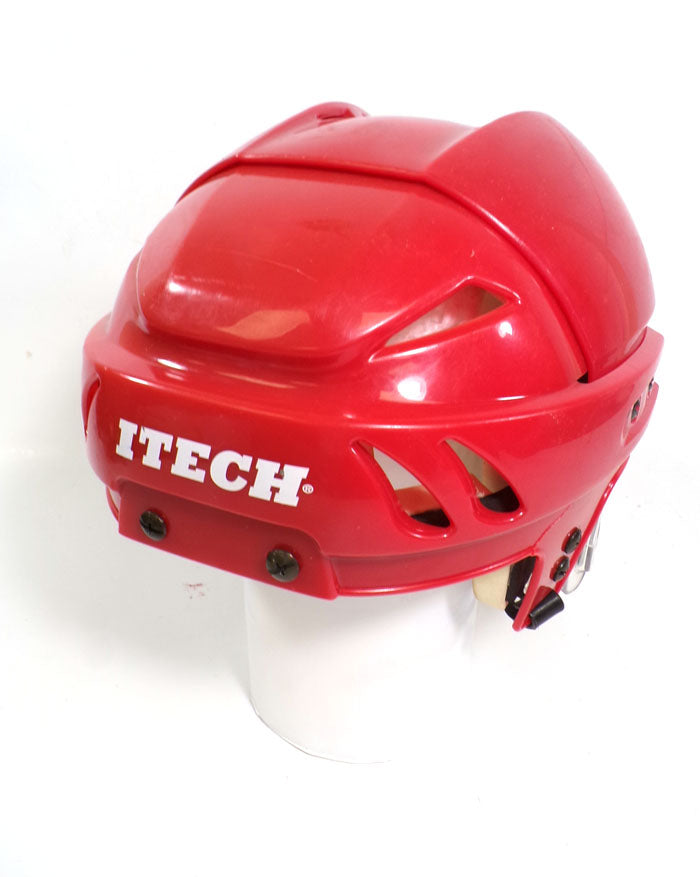 2002 Carolina Hurricanes Team Issue ITECH HC 95 Pro Large Red Hockey Helmet Pic2