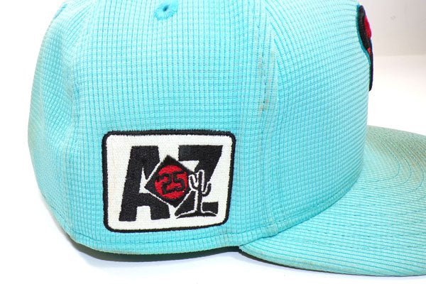 2025 Jeff Banister #82 D-Backs Team Issued Spring Training Teal Cap COA Pic2