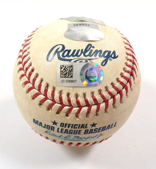 Detroit Tigers @ NY Yankees Game-Used Baseball 9-2-2018 MLB COA # JD206807