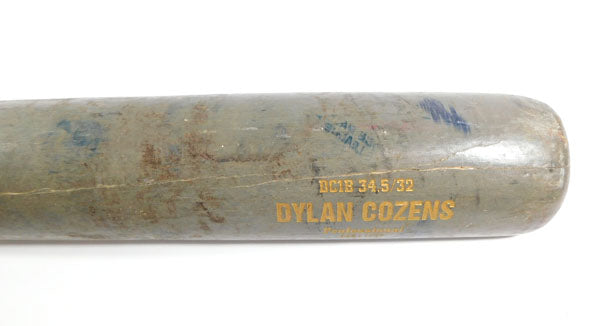 2018-19 Dylan Cozens Game-Used Phoenix 34.5" Gray Broken Bat Phillies Pic2