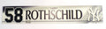 2019 Larry Rothschild #58 Yankees Game-Used Locker Name Plate COA #JD692349