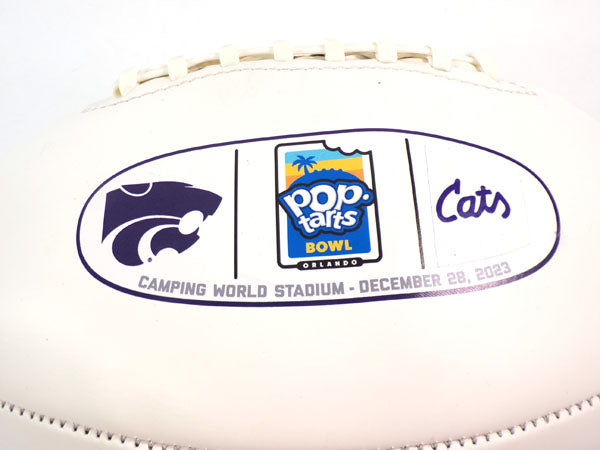 2023 Pop-Tarts Bowl 3-panel autograph football Wildcats vs. NC State Wolfpack Pic2