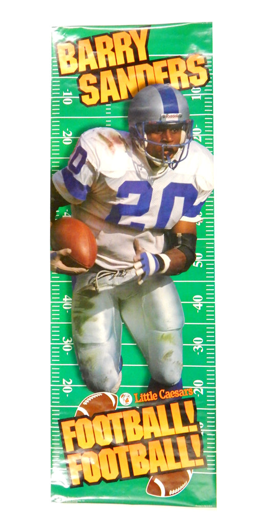 1996 Little Caesar Pizza F1 Poster BARRY SANDERS Lions 75" x 26" NIP