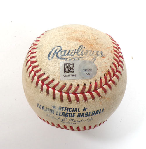 2021 Brewers @ Pirates Game Used Baseball Ke'Bryan Hayes/Jake Cousins COA