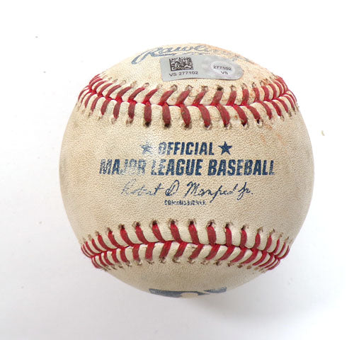 2021 Brewers @ Pirates Game Used Baseball Ke'Bryan Hayes/Jake Cousins COA Pic2