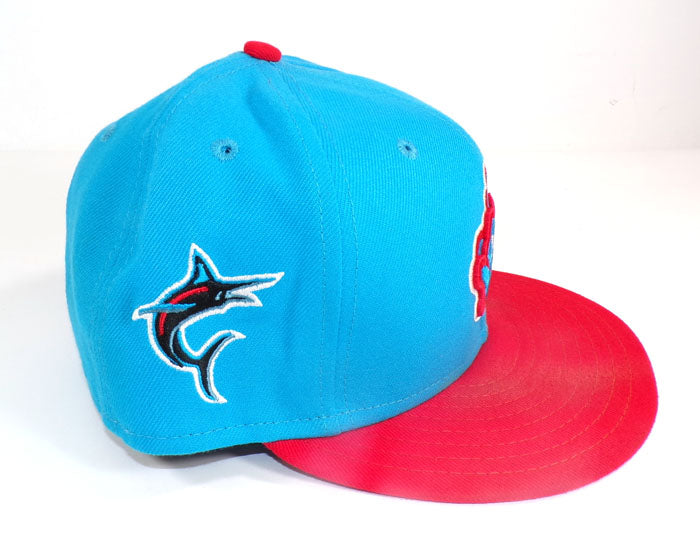 2023 Garrett Hampson #1 Miami Marlins Game Used 4-Games City Connect Cap COA Pic2