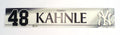 2019 Tommy Kahnle #48 NY Yankees Game-Used Locker Name Plate COA #JD691901