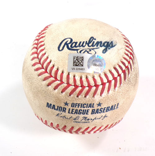 Orioles @ Nationals Game-Used Ball 4-19-23 Adam Frazier(Walks) Hobie Harris COA