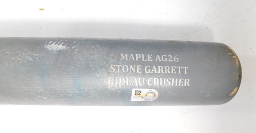 2023 Stone Garrett Nationals @ KC Royals Game Used Sam 34" Gray Bat COA 5-28-23 Pic2