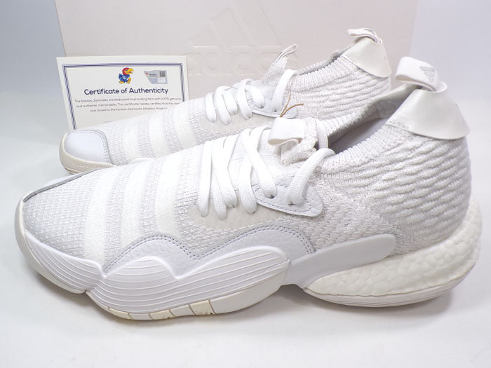 Trae Young 2 Kansas Jayhawks White adidas Men's Size 12.5 Shoes #HO3839 COA Pic2