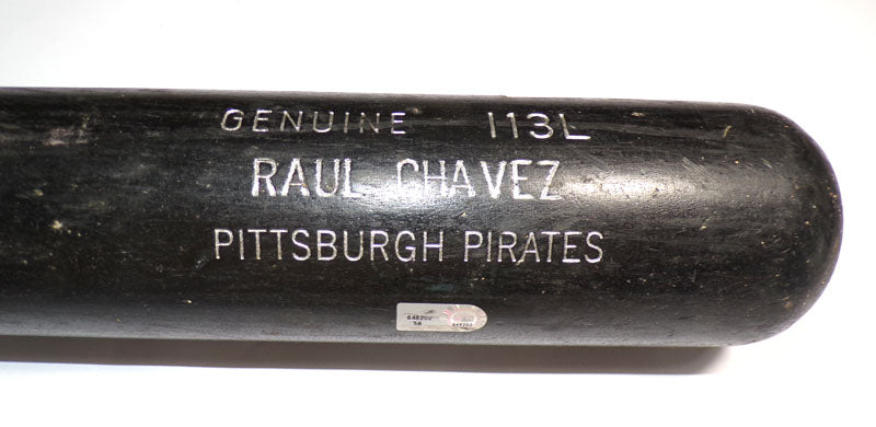 8-19-08 Raul Chavez Pittsburgh @ STL Game-Used Broken Model l13L Black Bat COA Pic2