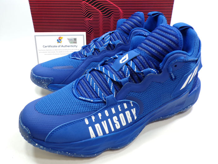 adidas SM DAME 7 EXTPLY Kansas Jayhawks Men's Basketball Shoes Size 12.5 #GW7898 Pic2