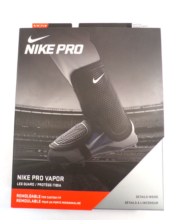 2017 Nike Pro Vapor Remoldable Leg Guard Size S/M Color Black NIB