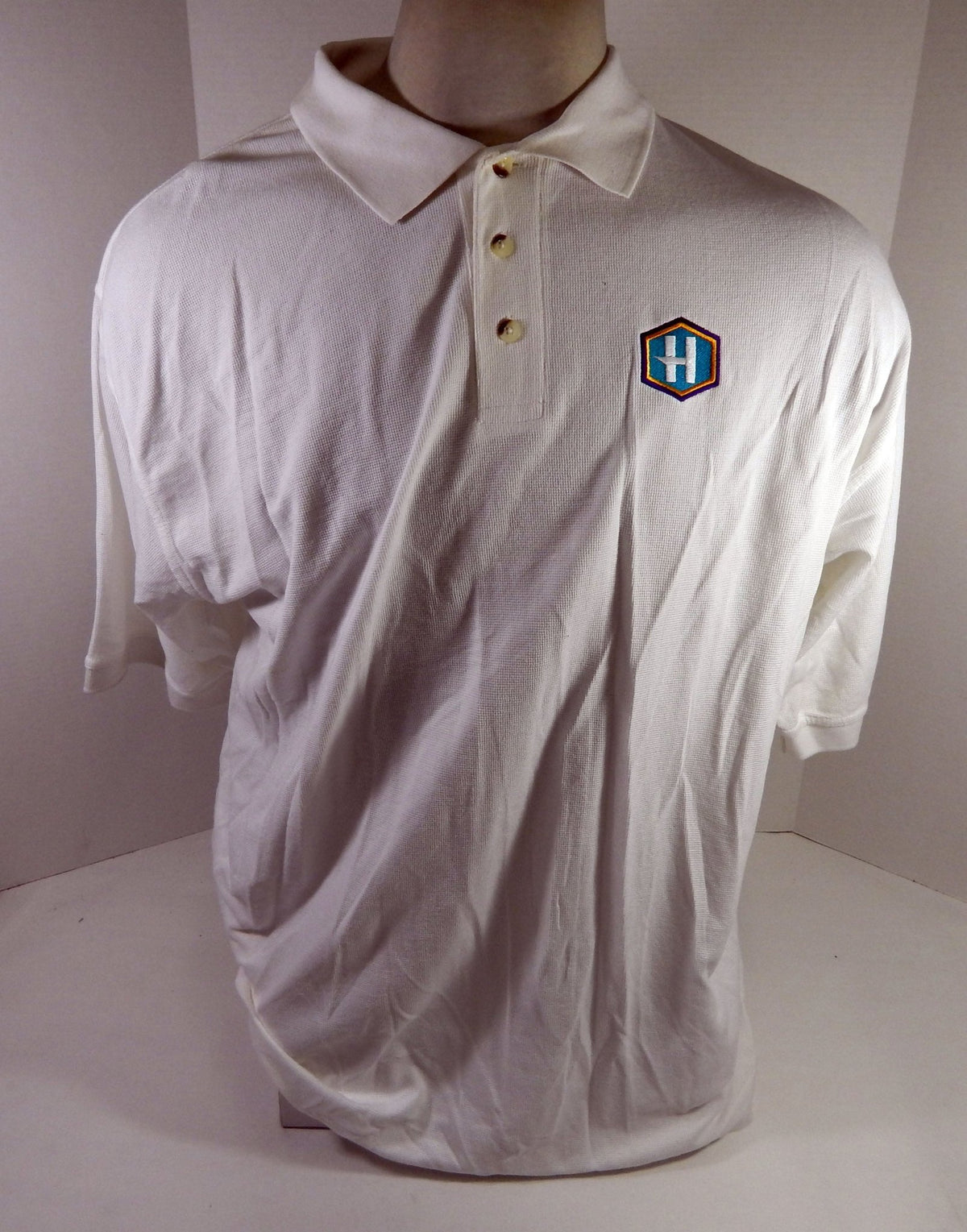 New Orleans Hornets Team Issued White Polo Shirt 2XL DP64839 - DP64839