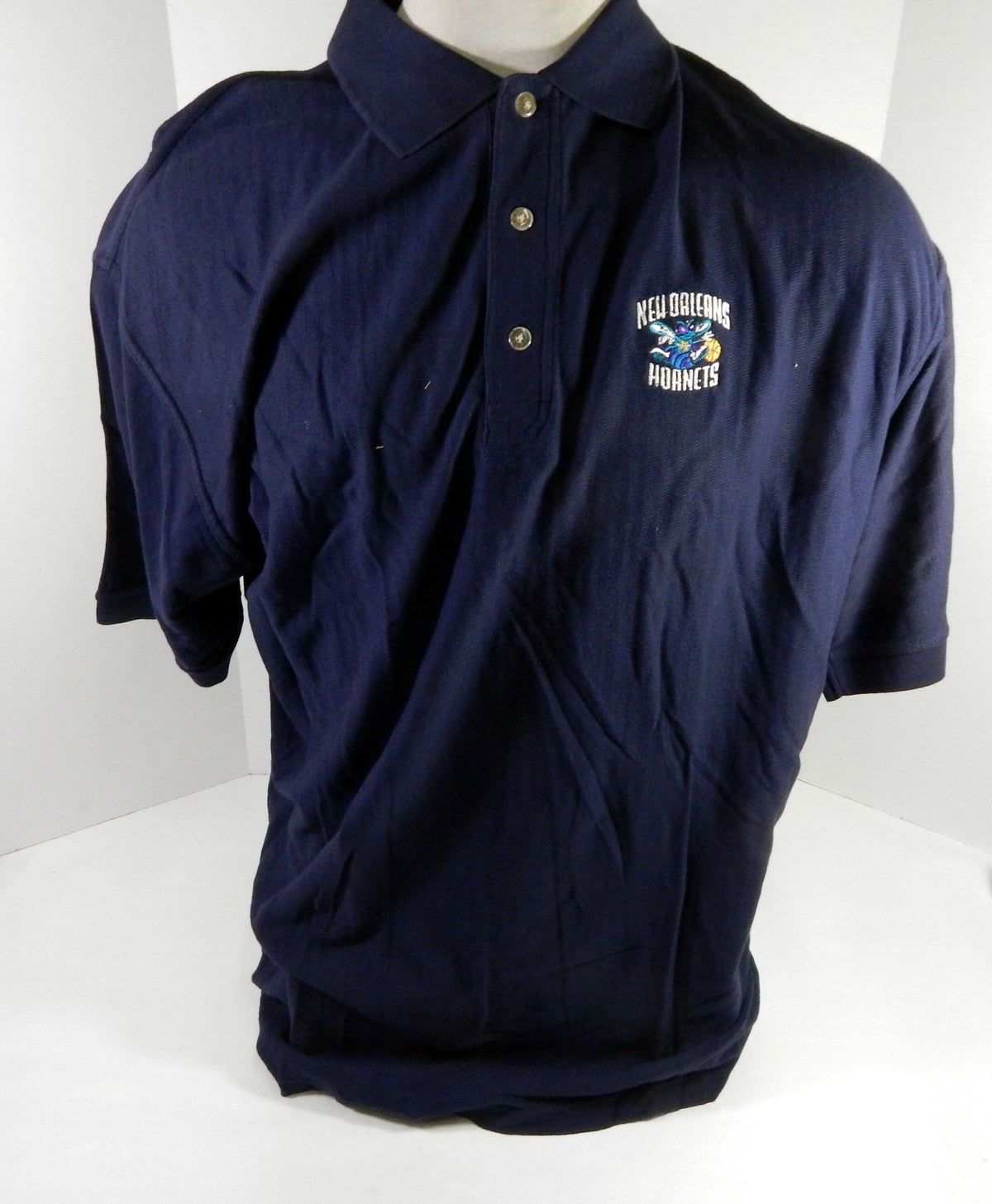 New Orleans Hornets TeamIssued Navy Polo Shirt 2XL DP64858 - DP64858